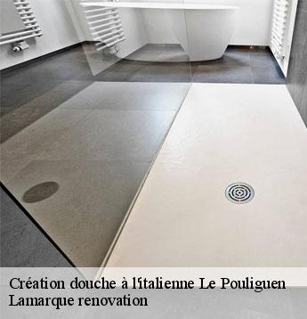 Création douche à l'italienne le-pouliguen-44510 Lamarque renovation
